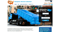 Desktop Screenshot of dumpsterrentalunlimited.com
