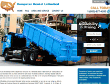 Tablet Screenshot of dumpsterrentalunlimited.com